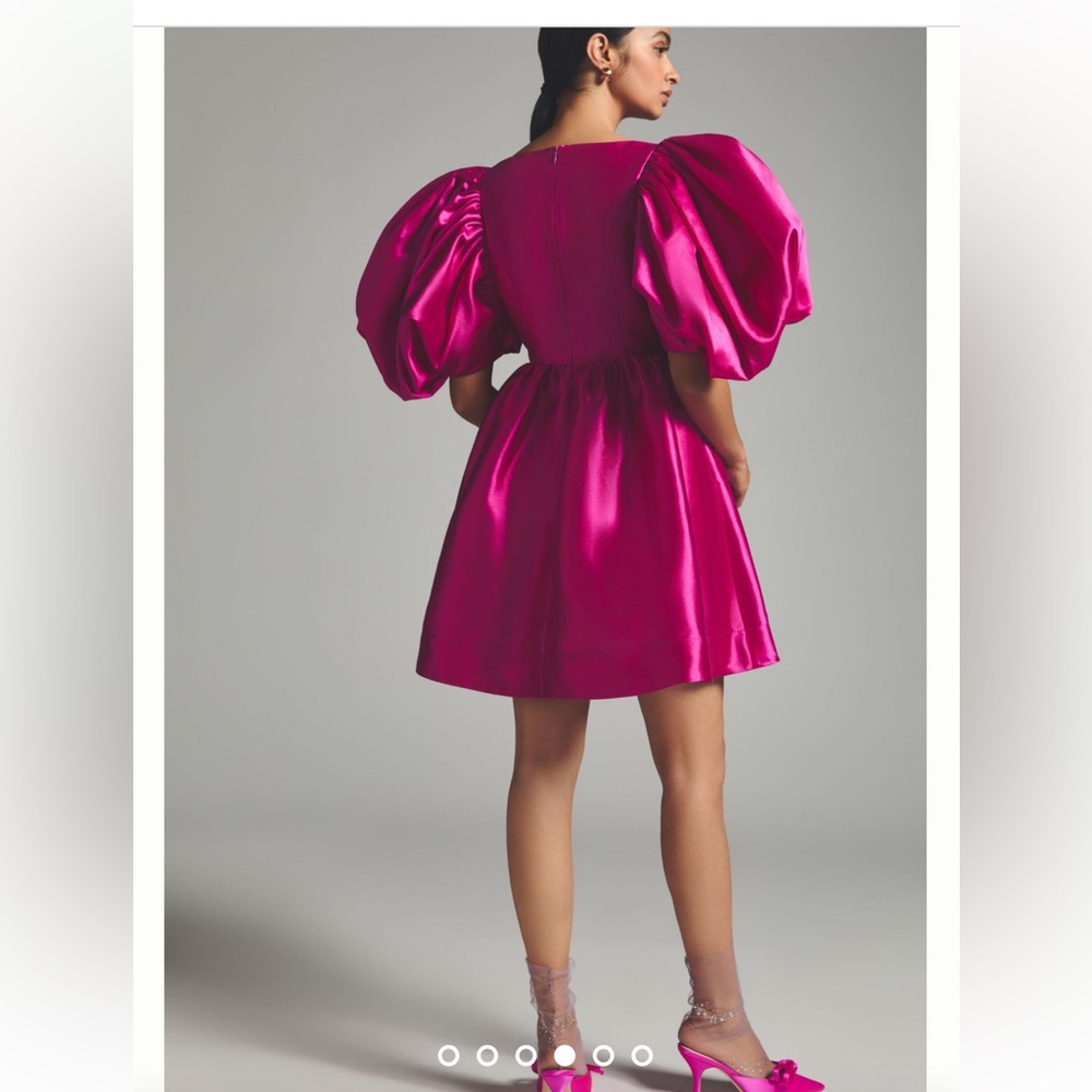 Anthropologie Aureta Studio Puff-Sleeve Mini Dress - Picture 5 of 11
